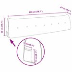 vidaXL Coussin de Dos Bordeaux 200 x 24 x 50 cm tissu