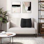 vidaXL Coussin de Dos Noir 60 x 24 x 50 cm tissu