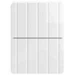 vidaXL Cabinet de chevet mural 2 pièces Blanc brillant