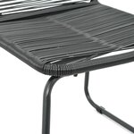 vidaXL Ensemble à manger de jardin 7 Pièces PVC résine tressée noir