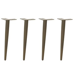 vidaXL Pieds de table basse coniques 4 pièces Acier naturel 42-43 cm Acier