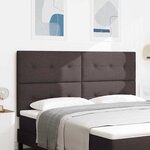 vidaXL Tête de Lit LED avec tête de lit Marron foncé 180 cm tissu