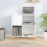 vidaXL Armoire à disques blanc 84 5x38x89 cm bois d'ingénierie