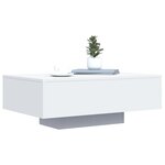 vidaXL Table basse avec lumières LED blanc 85x55x31 cm