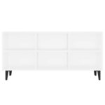 vidaXL Meuble TV avec pieds en métal Blanc 103 5x30x50 cm