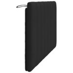 vidaXL Coussin de tête de lit noir 120 cm velours