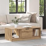 vidaXL Table basse chêne artisanal 100 x 50 x 36 cm Bois d'ingénierie