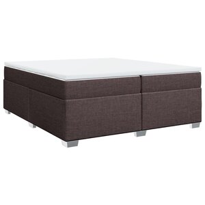 vidaXL Sommier à lattes de lit avec matelas Marron foncé 200x200 cm