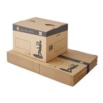 Pack and Move - Lot 10 cartons déménagement automatique - 60 x 50 x 40 cm - Poignées renforcées