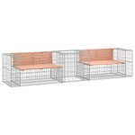 vidaXL Banc de jardin avec panier en gabion bois massif de douglas