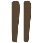 vidaXL Tête de lit avec oreilles Marron foncé 203x23x118/128 cm Tissu