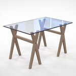 Nordlinger Tréteau Alixx 70x35x73 cm Bois Naturel