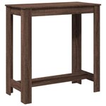 vidaXL Table de bar chêne marron 102x50x103 5 cm bois d'ingénierie
