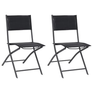 vidaXL Chaises de jardin pliables lot de 2 Acier et textilène