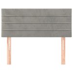 vidaXL Tête de lit Gris clair 90x5x78/88 cm Velours