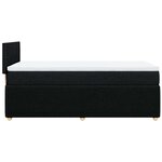 vidaXL Sommier à lattes de lit avec matelas Noir 100x200 cm Tissu