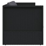 vidaXL Lit de jardin avec coussin et oreiller Résine tressée Noir