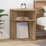 vidaXL Table d'appoint Chêne artisanal 39 7 x 39 7 x 60 cm