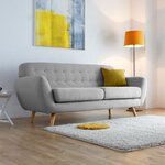 Helsinki 3p : Canapé scandinave 3 places gris anthracite
