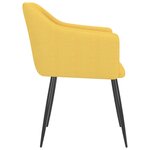 Vidaxl chaises à manger lot de 2 jaune tissu