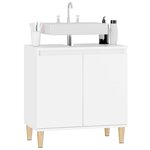 vidaXL Meuble d'évier blanc 58x33x60 cm bois d'ingénierie