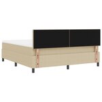 vidaXL Lit à ressorts avec matelas Vert Clair Gris Super King Tissu en corduroy