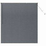 vidaXL Store de Fenêtre avec des rideaux Manuel Gris foncé Aluminium
