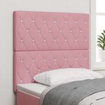 vidaXL Tête de Lit LED avec des lumières à LED Rose 90 cm Velours