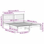 vidaXL Cadre de lit avec tête de lit rembourrée Gris foncé