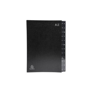 Trieur rigide Economique Ordonator 24 compartiments alphabétiques 24x34cm Noir x 8 EXACOMPTA
