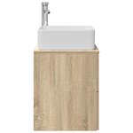 vidaXL Vanité de lavabo mural Chêne Sonoma 53 x 34 5 x 63 cm