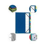 Trieur Rigide Ordonator Dos Extensible 12 Compartiments - Bleu - X 6 - Exacompta