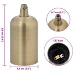 vidaXL Douilles de lampe 2 Pièces bronze E27