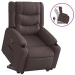 vidaXL Fauteuil inclinable marron foncé tissu