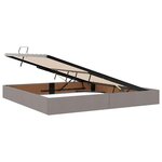vidaXL Lit avec rangement et matelas avec matelas Taupe 200 x 200 cm