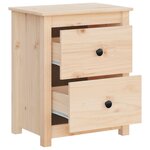 vidaXL Table de chevet 50x35x61 5 cm Bois de pin massif