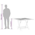 vidaXL Table pliable de jardin Ø 110x75 cm bois massif de teck