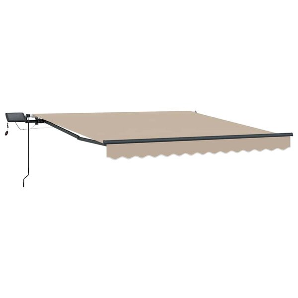 vidaXL Auvent Rétractable Beige 300 x 250 cm tissu