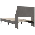 vidaXL Cadre de lit avec tête de lit Gris foncé 90 x 190 cm Velours