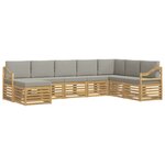vidaXL Ensemble de canapés d'extérieur 8 pc Blanc et gris clair
