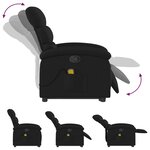 vidaXL Fauteuil de massage inclinable Noir Tissu