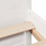 vidaXL Lit bibliothèque sans matelas blanc 180x200 cm bois pin massif