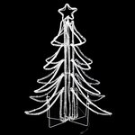 vidaXL Arbre de Noël pliable avec LED Blanc chaud 87x87x93 cm