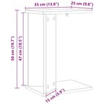 vidaXL Table d'appoint Chêne Sonoma 35 x 25 x 50 cm Bois d'ingénierie