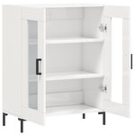 vidaXL Buffet Blanc brillant 69 5x34x90 cm Bois d'ingénierie