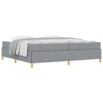 vidaXL Cadre de lit avec matelas Gris clair 200 x 200 cm tissu