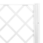vidaXL Jardinière avec treillis blanc 40x40x142 cm PP