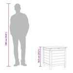 vidaXL Boîte de rangement de jardin blanc bois massif de sapin