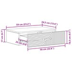 vidaXL Table d'appoint murale Blanc 59 x 34 5 x 17 cm