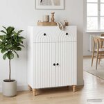 vidaXL Buffet Blanc 66 x 34 5 x 90 cm Bois d'ingénierie